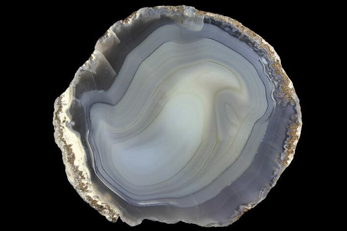 Las Choyas Coconut Geode Half with Banded Agate - Mexico #180570